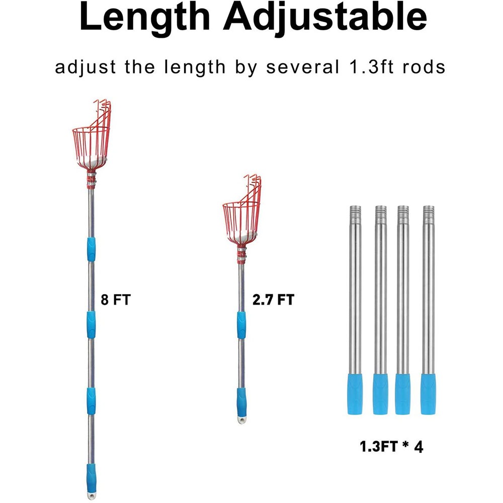 260cm 과일 수확기, 깊이 조절 가능한 바구니, 편 - Gardening Tools Sale 리뷰 및 가격